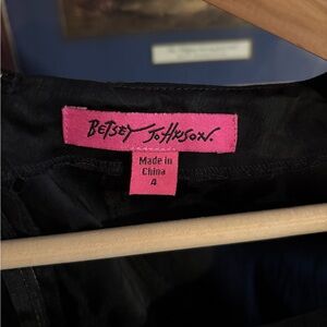 Betsey Johnson 90s Black Cap Sleeve Ruffle Dress